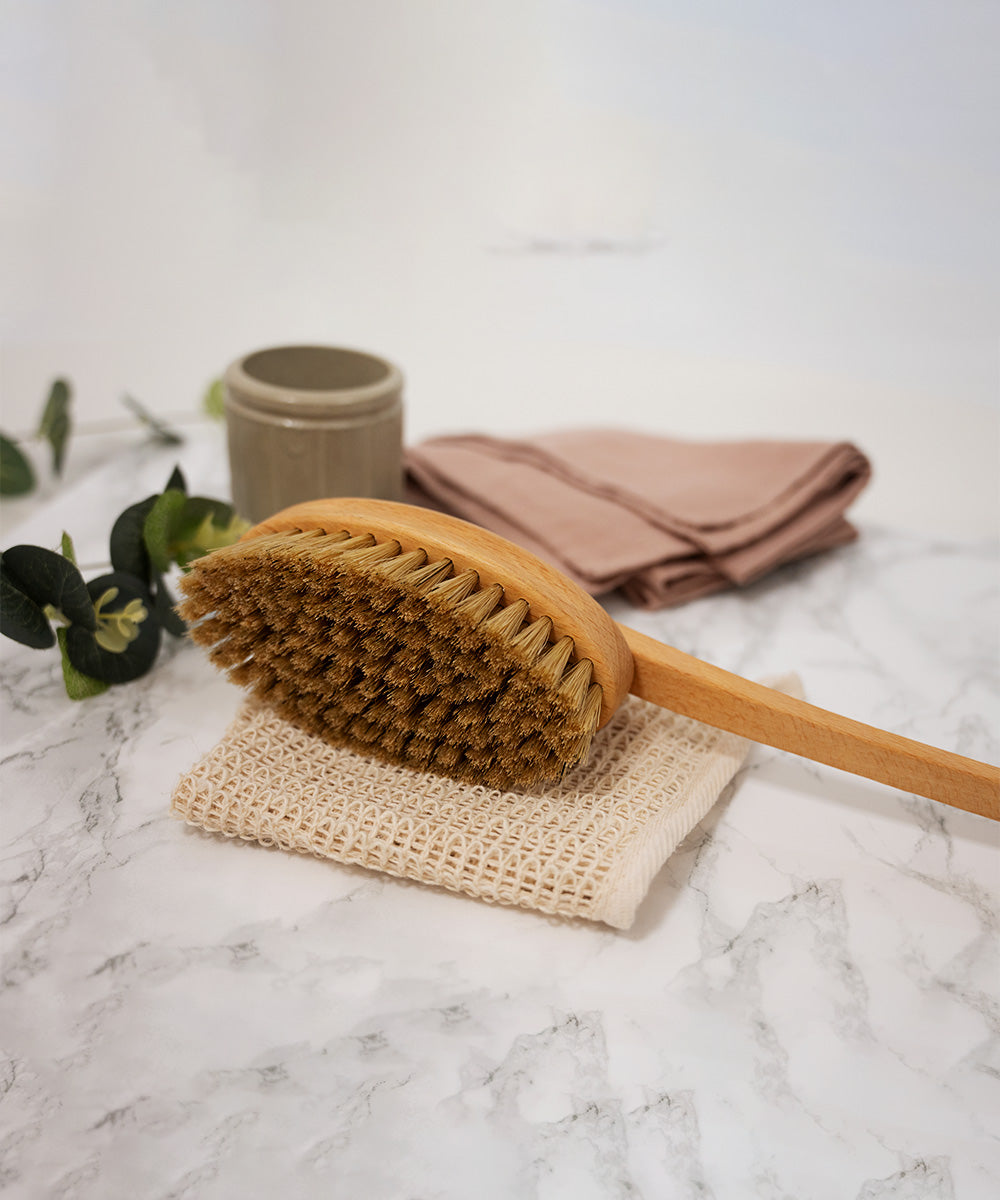 Natural by Hillbrush Long Handled Bath Brush - Soft